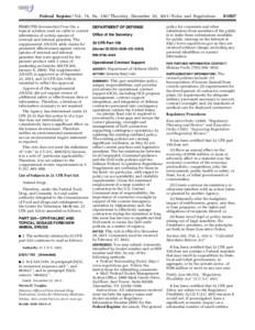 Federal Register / Vol. 76, No[removed]Thursday, December 29, [removed]Rules and Regulations BIMECTIN (ivermectin) Pour-On, a topical solution used on cattle to control infestations of certain species of external and intern