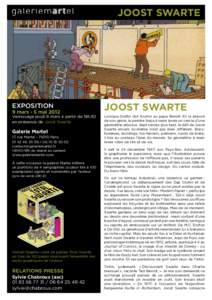 JOOST SWARTE  EXPOSITION 9 mars - 5 maiVernissage jeudi 8 mars à partir de 18h30