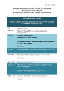 Hereditary nonpolyposis colorectal cancer / Familial adenomatous polyposis / Colorectal cancer / Cancer / P53 / Pancreatic cancer / Ovarian cancer / Polyp / Medicine / Oncology / Gastrointestinal cancer