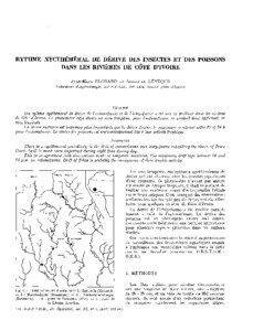 RYTHME  NYCTHÉMÉRAL DE DÉRIVE DES INSECTES ET DES POISSONS