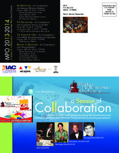 A Season of Collaboration | Alexander Platt, Music Director  MPO[removed]All Beethoven – In Collaboration with Indiana