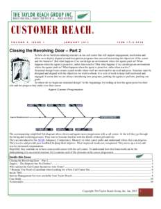 The Taylor Reach Group CUSTOMER REACH January 2012