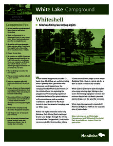 White Lake Campground Whiteshell Provincial Park Campground Tips