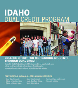 Educational programs / Dual enrollment / National Alliance of Concurrent Enrollment Partnerships / Advanced Placement / College of Southern Idaho / Course credit / Topsail High School / Freedom High School / Education / Knowledge / Academic transfer