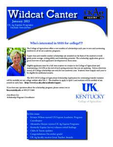 Wildcat Canter January 2013 UK Ag Equine Programs Student Newsletter