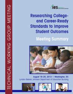 Participants Technical Working Group Members Jennifer Barrett, M.A. Middle/High School Math Consultant Kenton County (KY) School District James Benson, Ph.D.