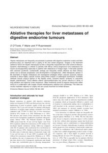 Hepatocellular carcinoma / Liver cancer / Metastatic liver disease / Carcinoid syndrome / Transcatheter arterial chemoembolization / Carcinoid / Renal cell carcinoma / Liver tumor / Metastasis / Medicine / Hepatology / Neuroendocrine tumor