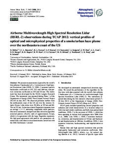 Atmos. Meas. Tech., 7, 3487–3496, 2014 www.atmos-meas-tech.netdoi:amt © Author(sCC Attribution 3.0 License.  Airborne Multiwavelength High Spectral Resolution Lidar