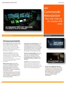 AIR COMMANDO NEWSLETTER  29 April 2015 Air Commando