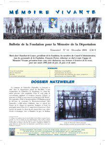 memoire-vivante44[removed]page 1  Bulletin de la Fondation pour la Me´moire de la De´portation