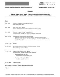 Yakima River Basin Water Enhancement Project Workgroup[removed]Agenda