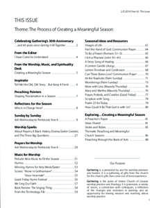 Table of Contents | Gathering Lent/Easter Issue, 2014