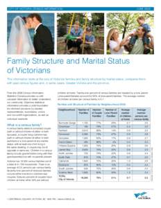 City of Victoria census information	  June 2009 Family Structure and Marital Status of Victorians