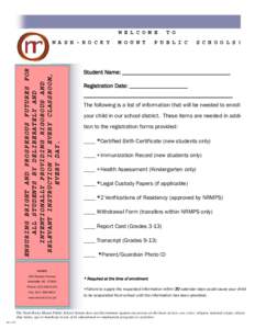 Identity document / CEDU / Security / North Carolina / Nash-Rocky Mount Public Schools / Rocky Mount /  North Carolina