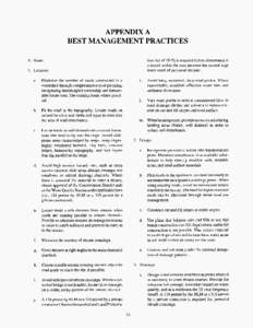 APPENDIX A   BEST MANAGEMENT PRACTICES tion Act of[removed]is required before disturbance is allowed within the area between the normal high