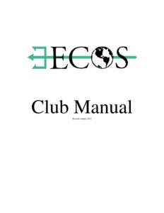 Club Manual Revised January 2012 Office of Campus Activities  Eckerd Colleagues,