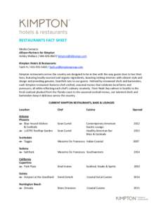 Lounge music / Kimpton Hotels & Restaurants