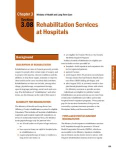 3.08: Rehabilitation Services at Hospitals