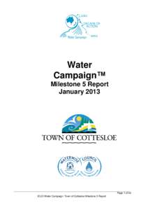 Water Campaign™ Milestone 5 Report January[removed]Page 1 of 22