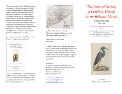 South Carolina / Visual arts / United States / Charleston /  South Carolina / John James Audubon / Etching / Fellows of the Royal Society / Mark Catesby / Catesby