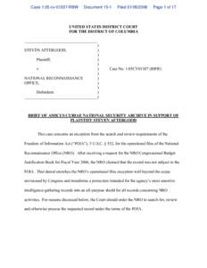 Amicus Brief In Support of Plaintiff Aftergood v. NRO