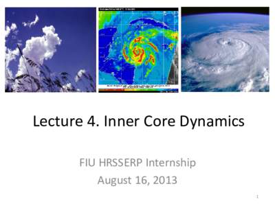 Inner Core Dynamics: Hot towers and Eyewall Replacement Cycles/Relation to RI