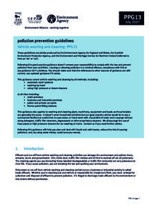 PPG13 July 2007 Environment Alliance - working together  pollution prevention guidelines