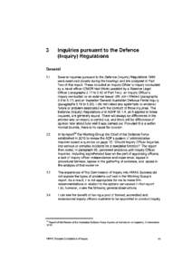3  lnquiries pursuant to the Defence (Inquiry) Regulations  General