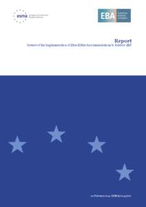 Report Review of the Implementation of EBA-ESMA Recommendations to Euribor-EBF 20 February 2014 | ESMA[removed]  Table of contents