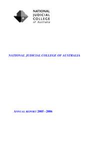 NATIONAL JUDICIAL COLLEGE OF AUSTRALIA  ANNUAL REPORT 2
