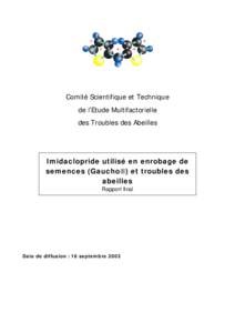 Comité Scientifique et Technique de l’Etude Multifactorielle des Troubles des Abeilles Imidaclopride utilisé en enrobage de semences (Gaucho) et troubles des