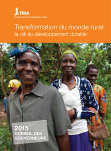 Transformation du monde rural: la clé du développement durableConseil des