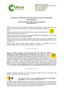 Millennium Development Goals / Biodiversity / Conservation / Environmental science / Conservation biology / Sustainable development / Sustainability / Green Development Initiative / Biodiversity Indicators Partnership / Environment / Earth / Environmental social science