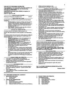 1 HIGHLIGHTS OF PRESCRIBING INFORMATION These highlights do not include all the information needed to use HUMATROPE safely and effectively. See full prescribing information for HUMATROPE. ®