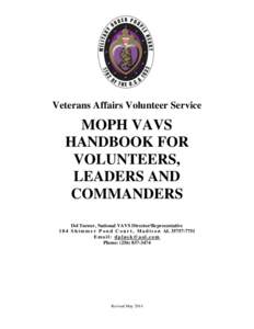 Veterans Affairs Volunteer Service  MOPH VAVS HANDBOOK FOR VOLUNTEERS, LEADERS AND