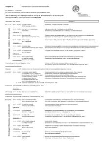 Programm  Nachdiplomkurs in angewandten Erdwissenschaften 23. Blockkurs, [removed]Mai 2004 ETH Zürich und Kurszentrum Haus der Stille und Besinnung, Kloster Kappel am Albis