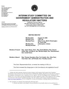 Members Rep. James Buck, Chairperson Rep. Thomas Saunders Rep. David Wolkins Rep. Dennie Oxley Rep. Joe Micon