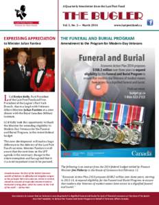 A Quarterly Newsletter from the Last Post Fund  THE BUGLER Vol. 5, No. 2 — March[removed]www.lastpostfund.ca