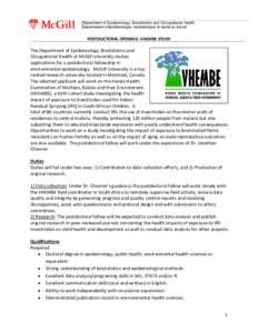 Microsoft Word - Postdoctoral Opening - VHEMBE Study.docx