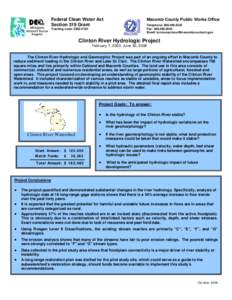 Clinton River Hydrologic Project