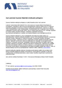 Microsoft Word - Auli Leskinen Suomen Madridin-instituutin johtajaksi word.doc