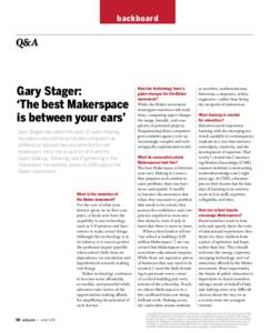 backboard  Q&A Gary Stager: ‘The best Makerspace
