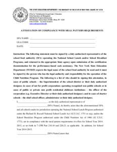 THE STATE EDUCATION DEPARTMENT / THE UNIVERSITY OF THE STATE OF NEW YORK / ALBANY, NY[removed]Office for Prekindergarten through Grade 12 Education School Operations and Management Child Nutrition Program Administration 89