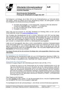 Mitarbeiter-Informationsdienst  AuB Gewerkschaft Erziehung und Wissenschaft Nordrhein-Westfalen