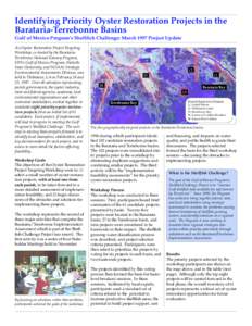 Identifying Priority Oyster Restoration Projects in the Barataria-Terrebonne Basins Gulf of Mexico Program’s Shellfish Challenge: March 1997 Project Update An Oyster Restoration Project Targeting Workshop, co-hosted by