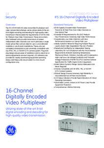 GE Security VT/VR71600-R3 Series IFS 16-Channel Digitally Encoded Video Multiplexer