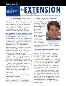 Volume 3 • Issue 2 MARCH – APRIL 2002 Past issues of the Extension are