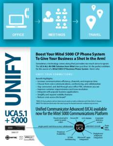 UNIFY UCA5.1 + 5000 Boost Your Mitel 5000 CP Phone System To Give Your Business a Shot In the Arm!