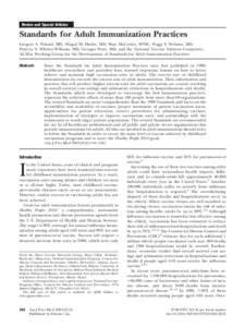 Vaccination / Vaccine / National Center for Immunization and Respiratory Diseases / National Childhood Vaccine Injury Act / Pneumococcal polysaccharide vaccine / Advisory Committee on Immunization Practices / Measles / Hepatitis B vaccine / Mumps / Medicine / Vaccines / Health