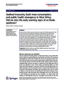 Seafood insecurity, bush meat consumption, and public health emergency in West Africa: Did we miss the early warning signs of an Ebola epidemic?